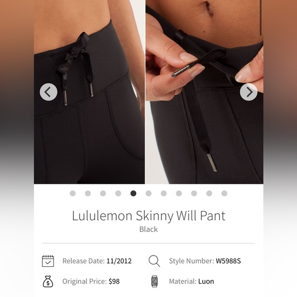 Lululemon Skinny Will Pant - size 4 - Picture 3 of 6